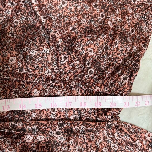 Lane Bryant 3/4 Sleeve Flounce-Hem Midi Dress in floral rose size 26 NWT - Picture 9 of 11